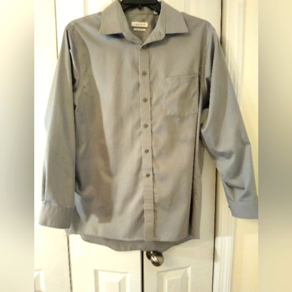 Joseph Abboud Men's Gray Dress Shirt-Size 17